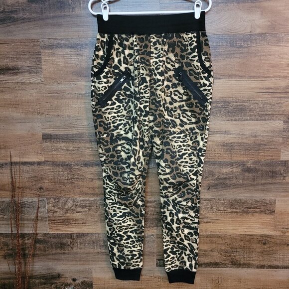 Urban Groove Balera Dance Joggers Size SA Animal Print Pockets Hip Hop Stretch - Picture 1 of 12